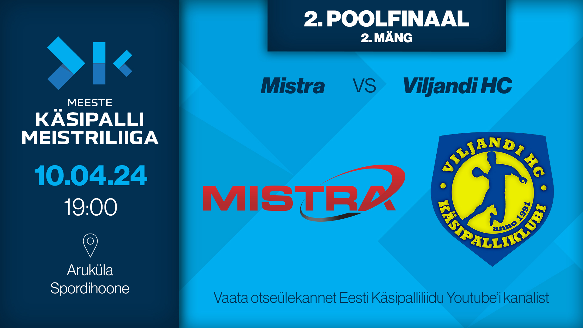 Vaata otse 2024 Eesti meistrivõistluste meeste meistriliiga poolfinaalkohtumist