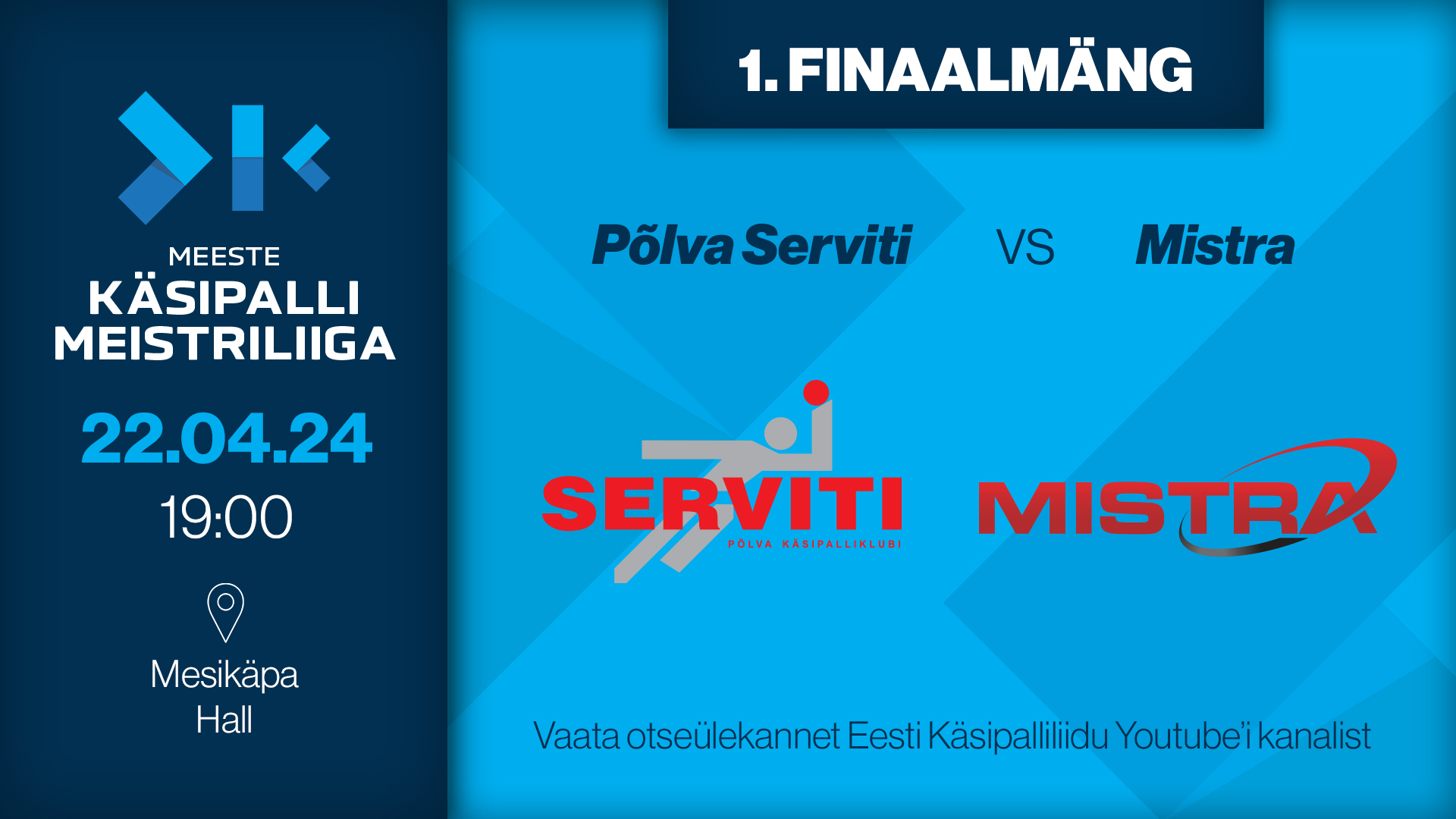 Vaata 2024 Eesti meistrivõistluste meeste meistriliiga finaalseeria avamängu